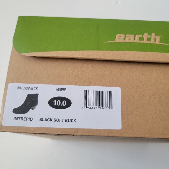 Earth Intrepid Black Nubuck Caged In Sandals Size 10 - Picture 6 of 6